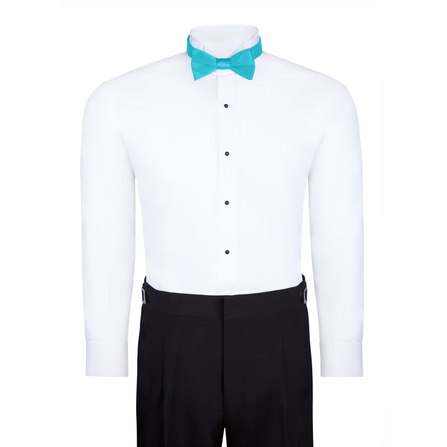 Men's Teal Self-Tie Satin Bow Tie