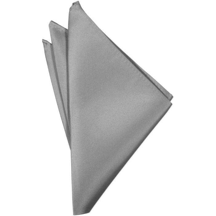 Mens Silver Suit Pocket Square