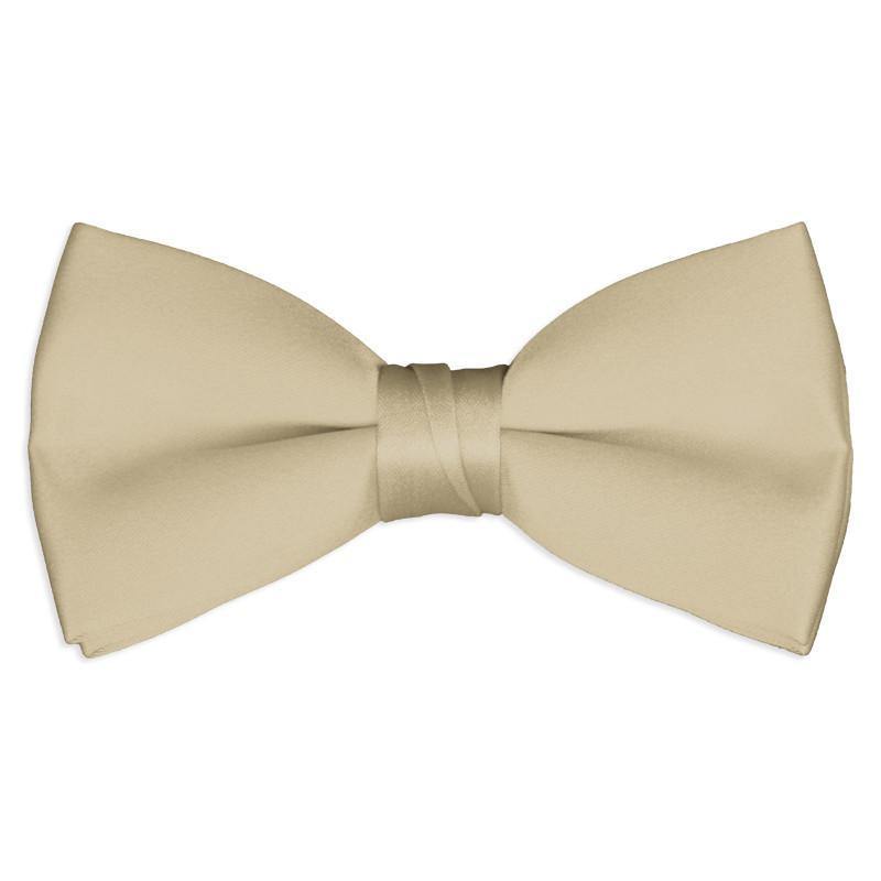 Mens Champagne Pre Tied Bow Tie