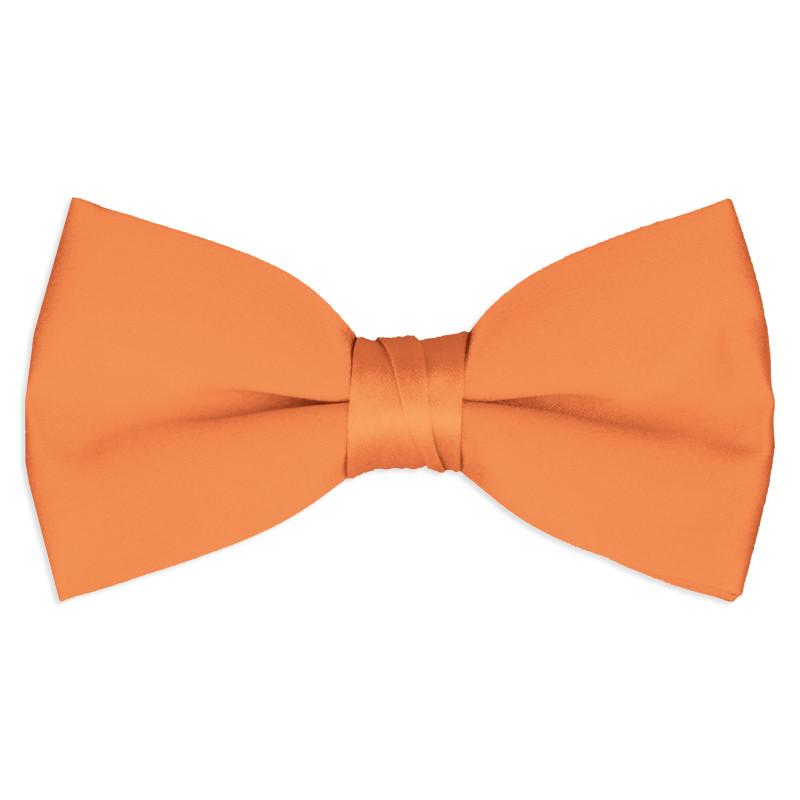 Mens Tangerine Pre Tied Bow Tie