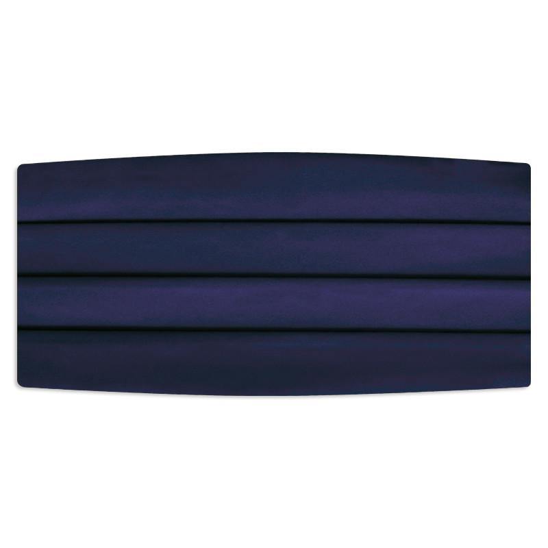 Mens Navy Blue Satin Cummerbund