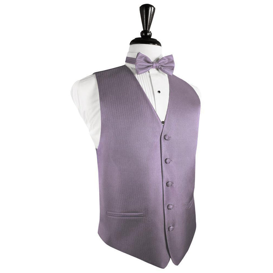 Dress Form Displaying a Heather Herringbone Mens Wedding Vest