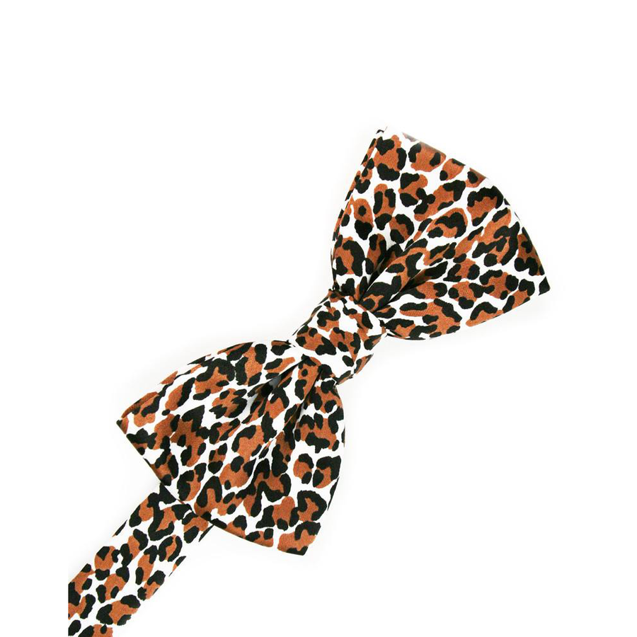 Mens Leopard Print Pre Tied Bow Tie