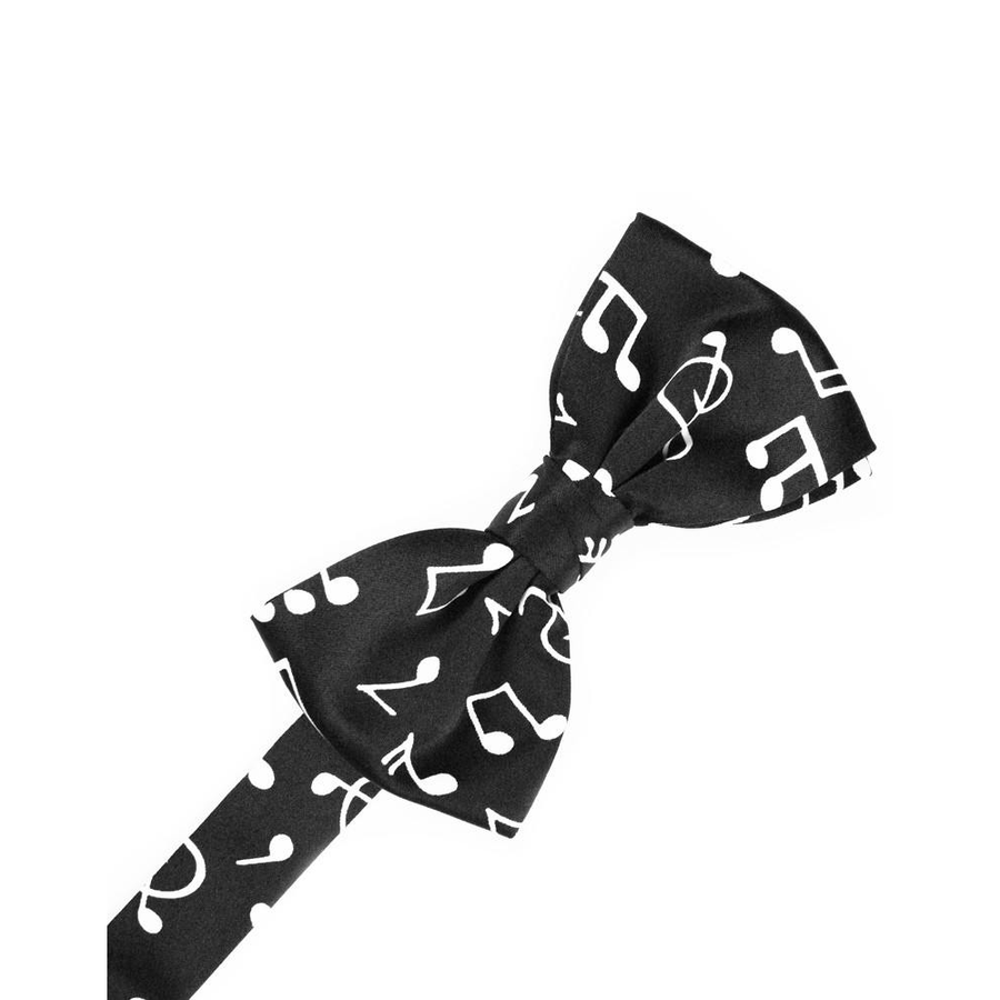 Mens Musical Notes Print Pre Tied Bow Tie