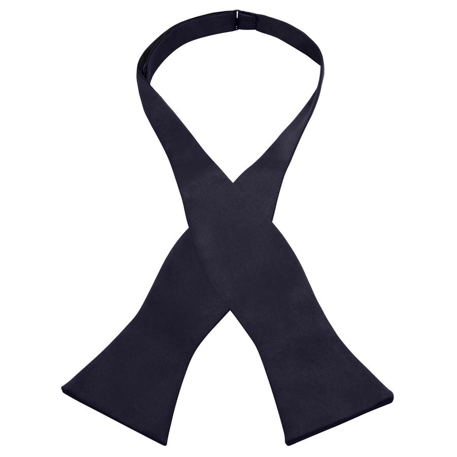 Men's Navy Self-Tie Satin Bow Tie