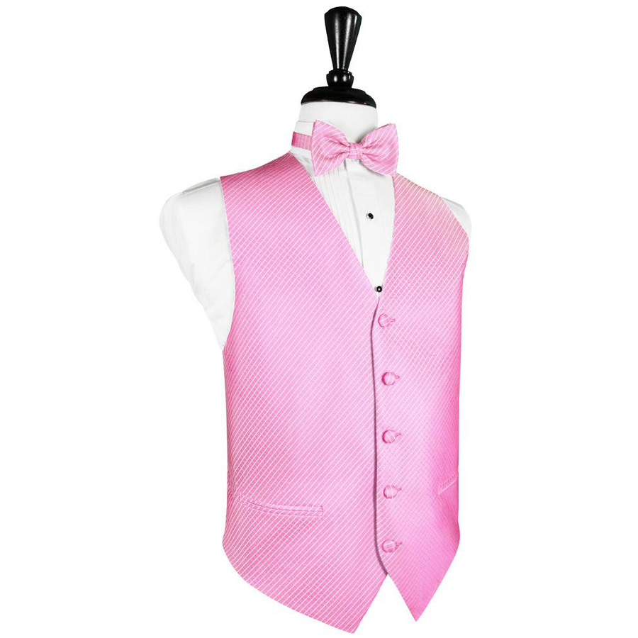 Dress Form Displaying a Bubblegum Palermo Mens Wedding Vest