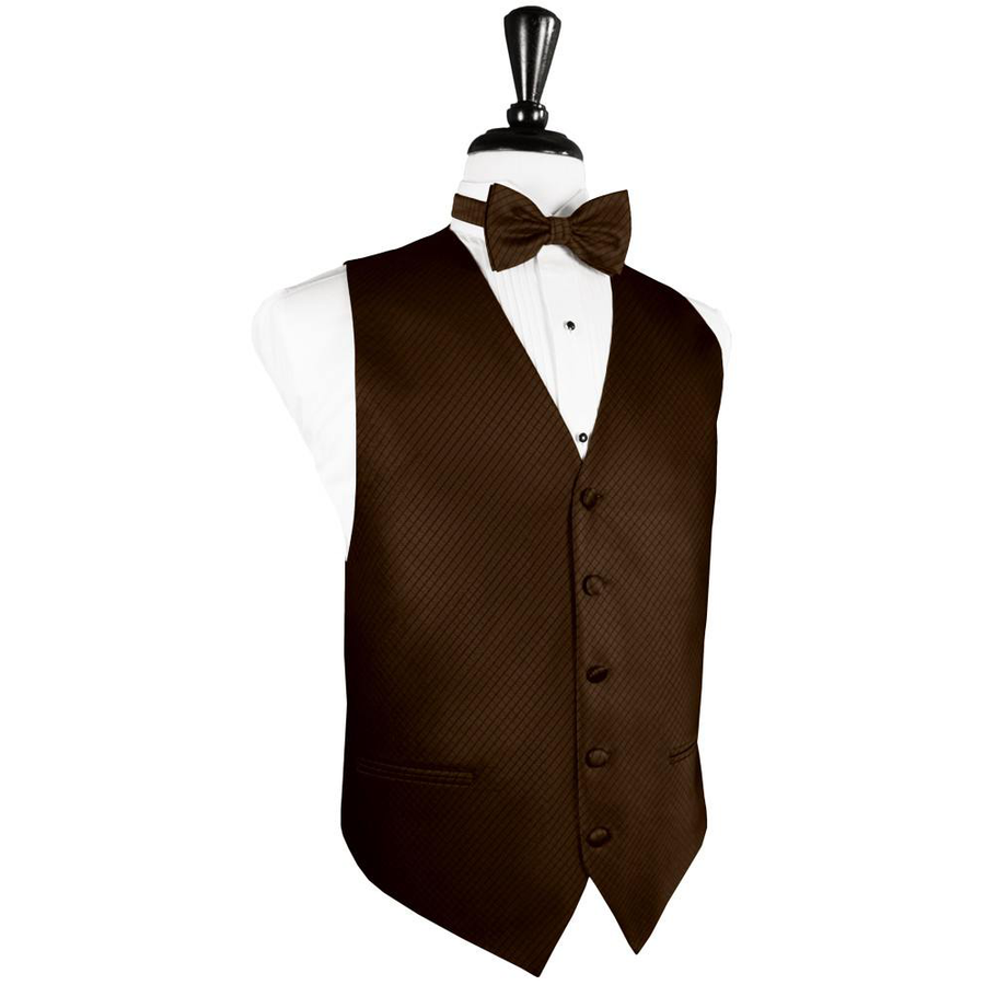 Dress Form Displaying a Chocolate Palermo Mens Wedding Vest