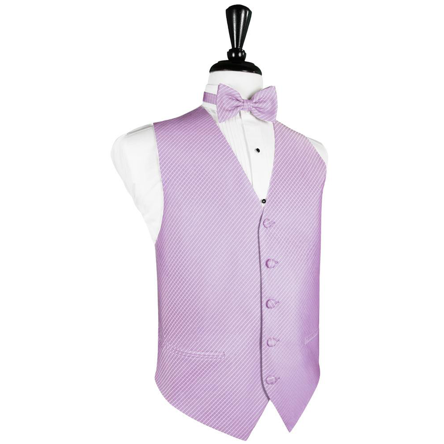 Dress Form Displaying a Lavender Palermo Mens Wedding Vest