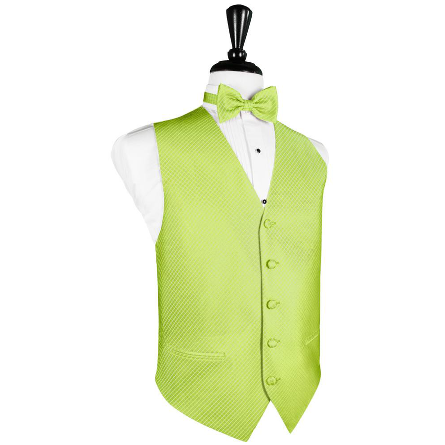 Dress Form Displaying a Lime Palermo Mens Wedding Vest
