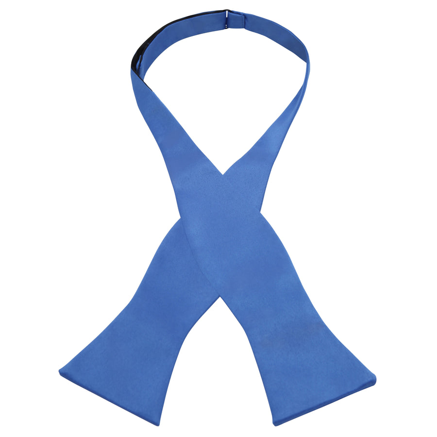 Men's Royal Blue Self-Tie Satin Bow Tie