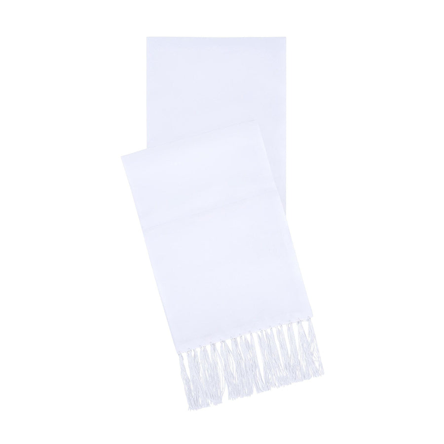 Men's White Formal Satin Scarf