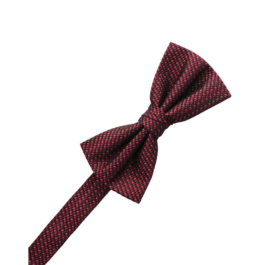 Mens Silk Weave Wine Formal Bow Tie