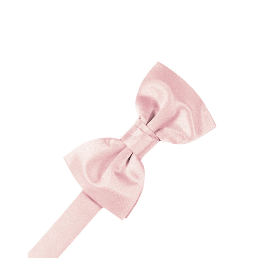 Mens Satin Pink Bow Tie