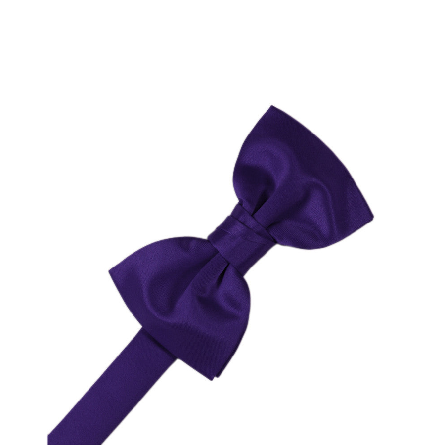 Mens Satin Purple Bow Tie