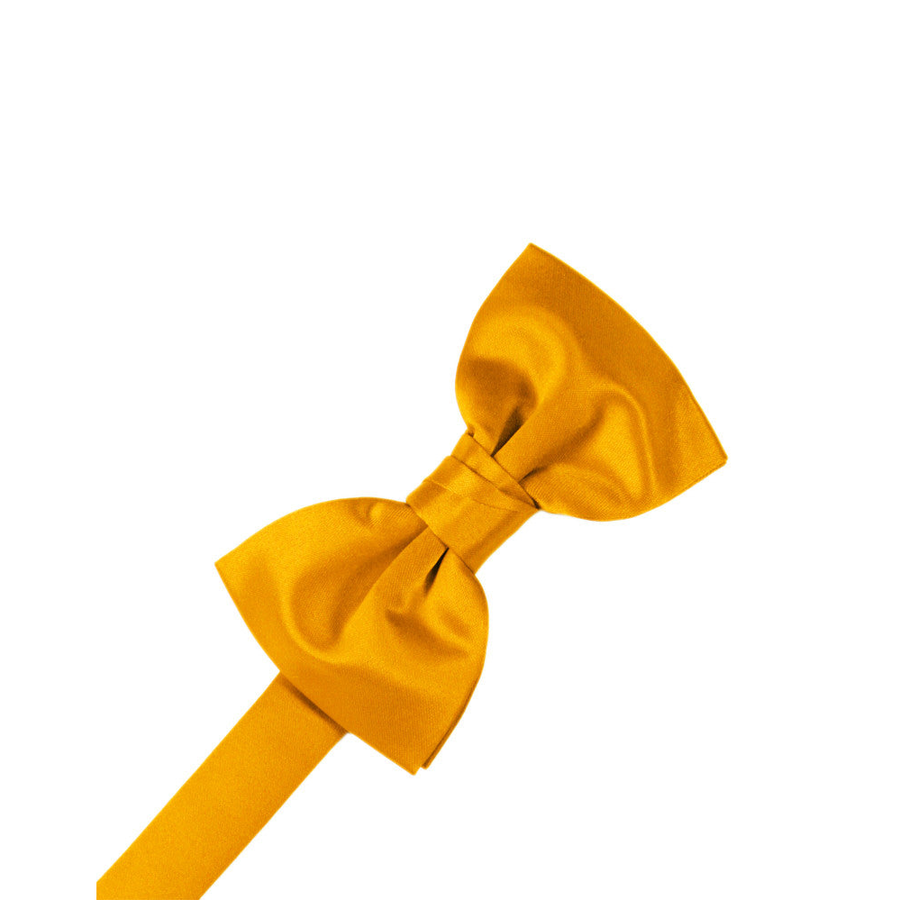 Mens Satin Tangerine Bow Tie