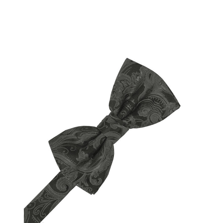 Mens Tapestry Charcoal Pre Tied Bow Tie