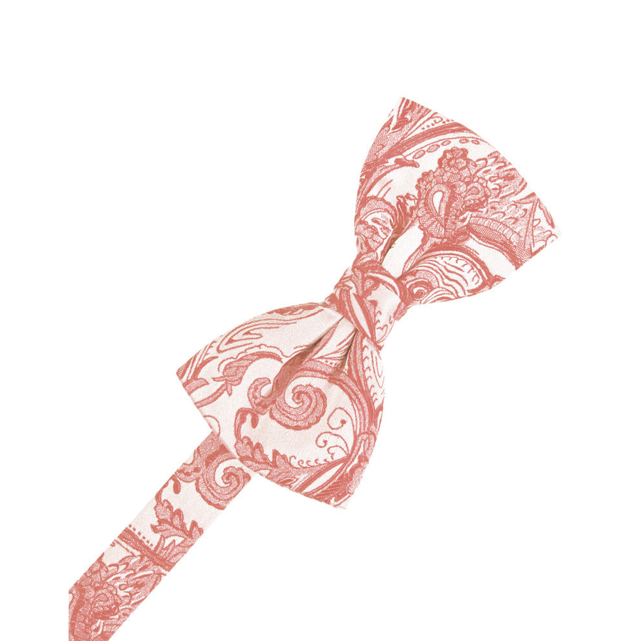 Mens Tapestry Coral Pre Tied Bow Tie