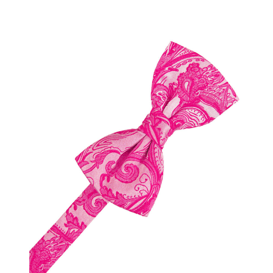 Mens Tapestry Fuchsia Pre Tied Bow Tie