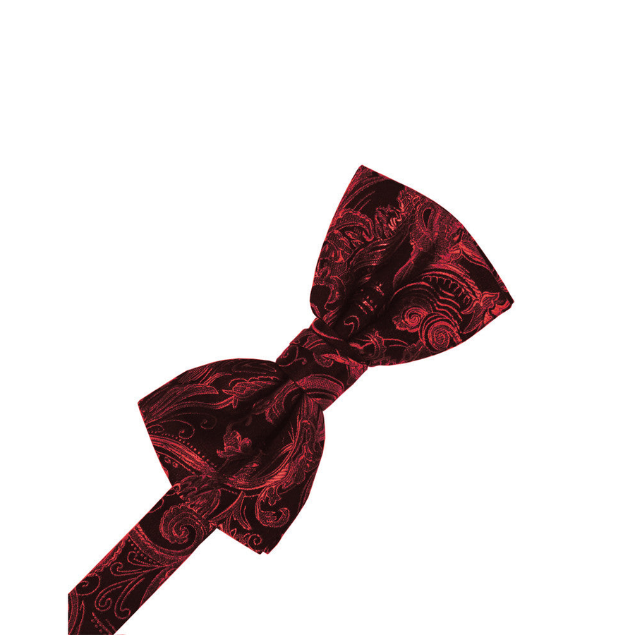 Mens Tapestry Scarlet Pre Tied Bow Tie