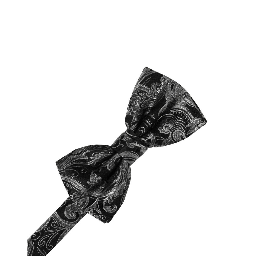 Mens Tapestry Silver Pre Tied Bow Tie