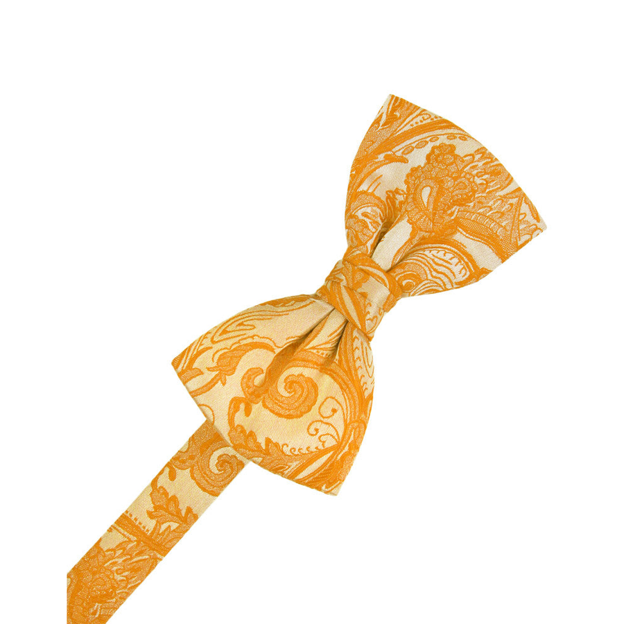 Mens Tapestry Tangerine Pre Tied Bow Tie