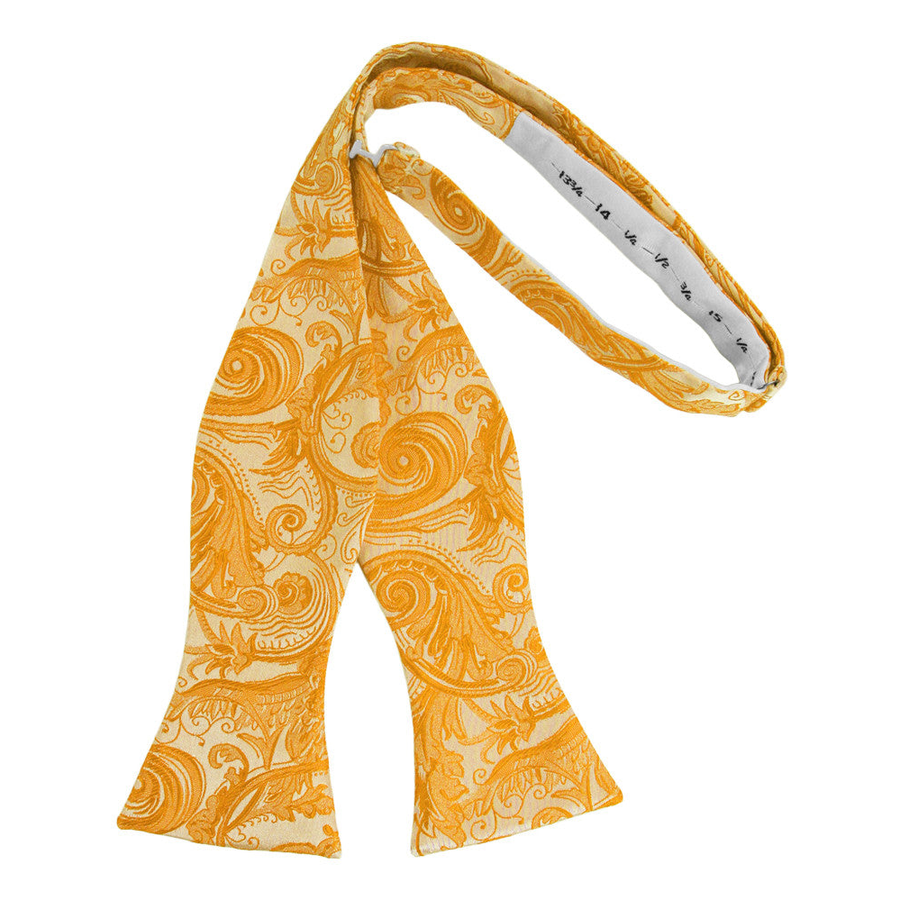 Mens Tapestry Tangerine Self Tie Bow Tie