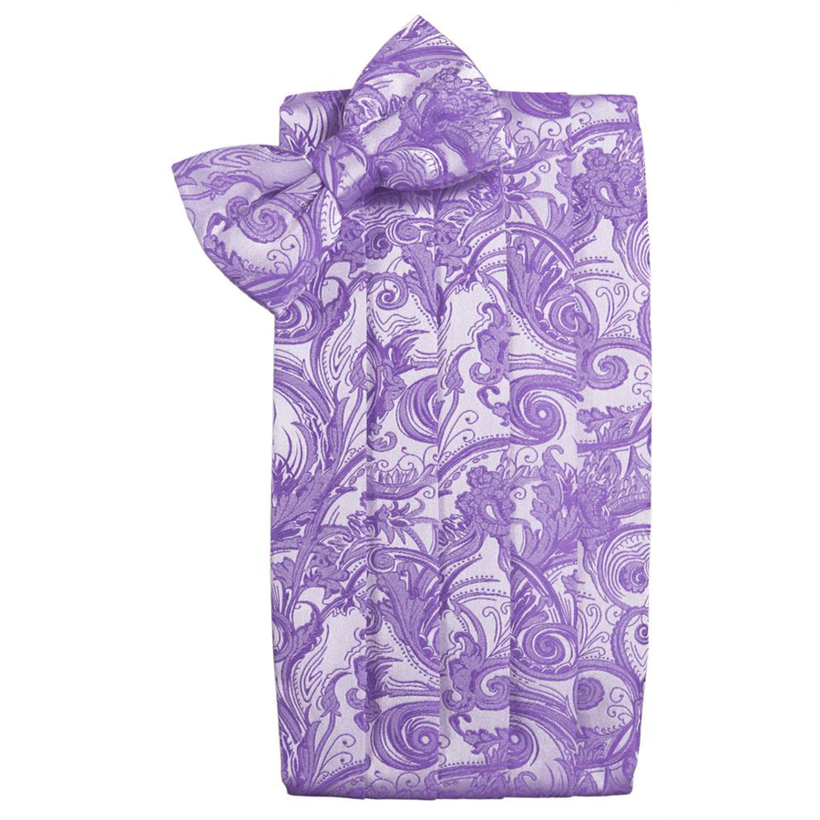 Mens Wisteria Tapestry Bow Tie and Cummerbund Set