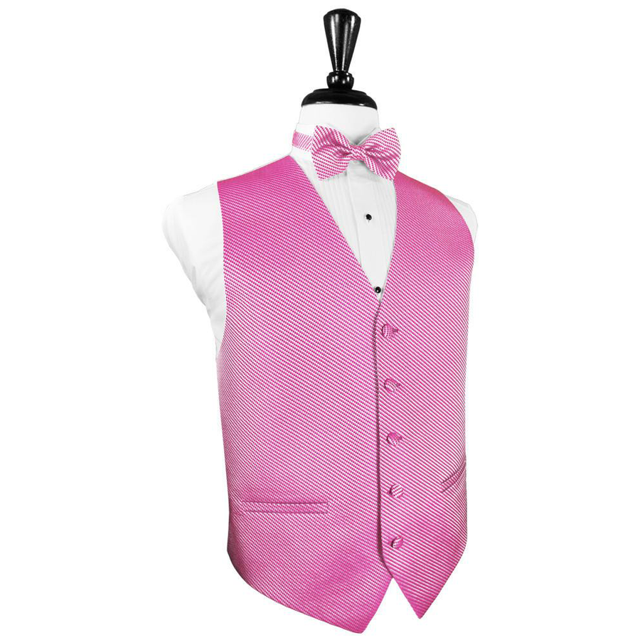 Dress Form Displaying A Bubblegum Venetian Mens Wedding Vest