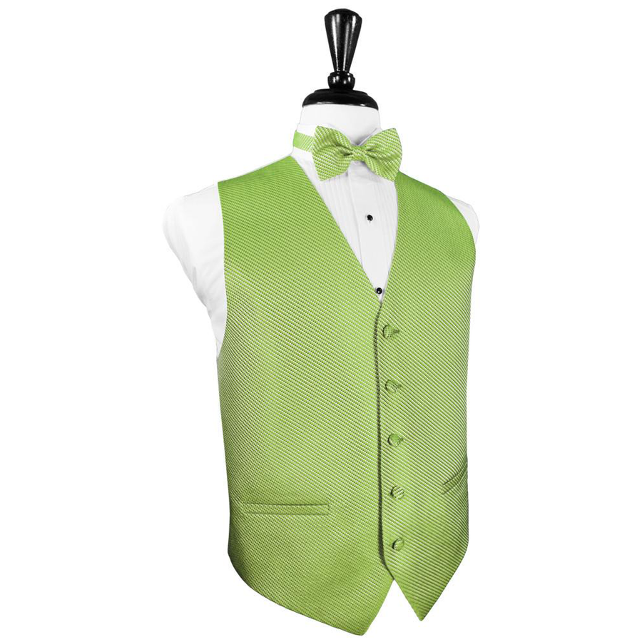 Dress Form Displaying A Lime Green Venetian Mens Wedding Vest